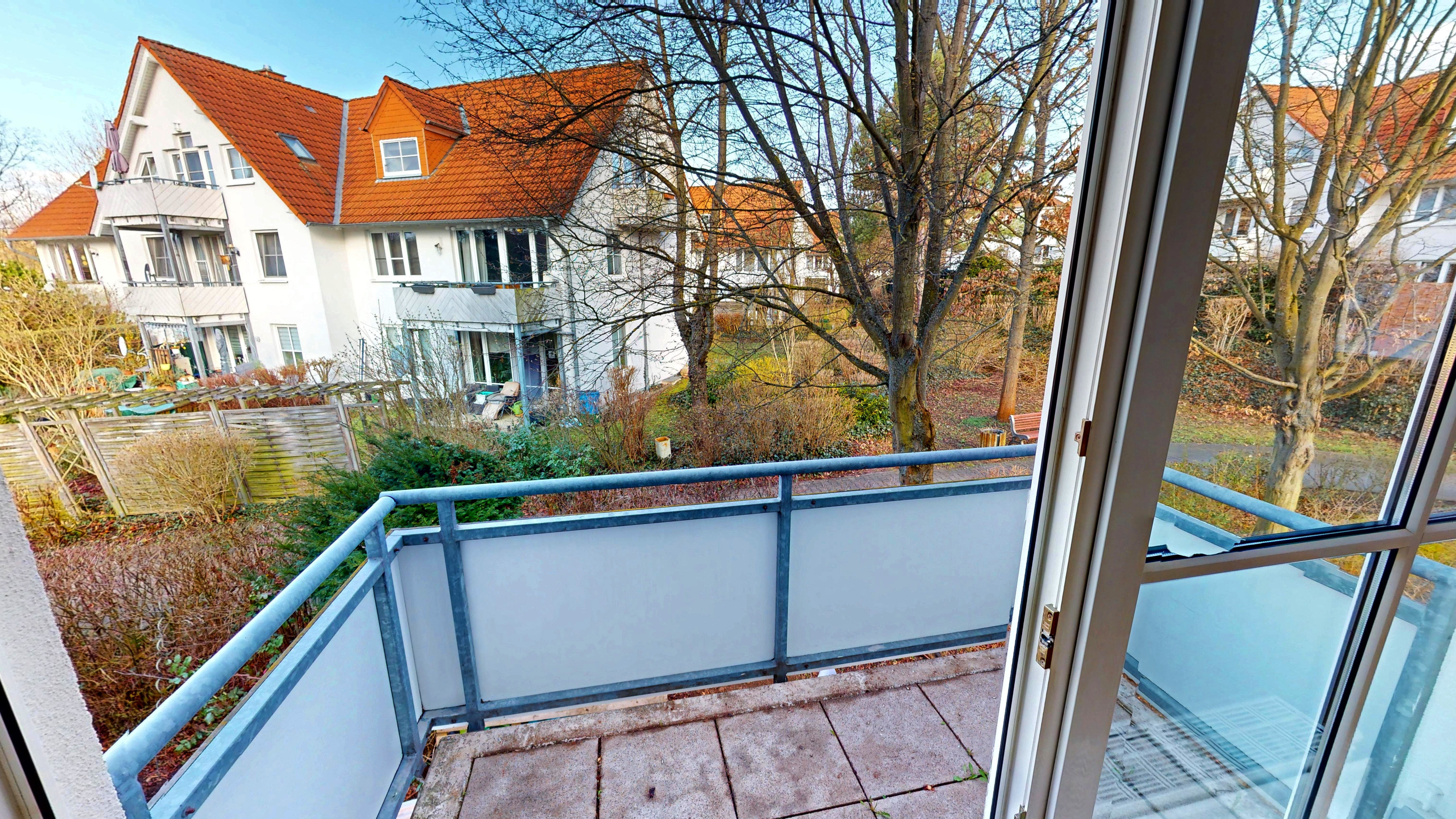 Foto - Ihr Blick vom Balkon bei Feierabend mit vel Grün im Umfeld