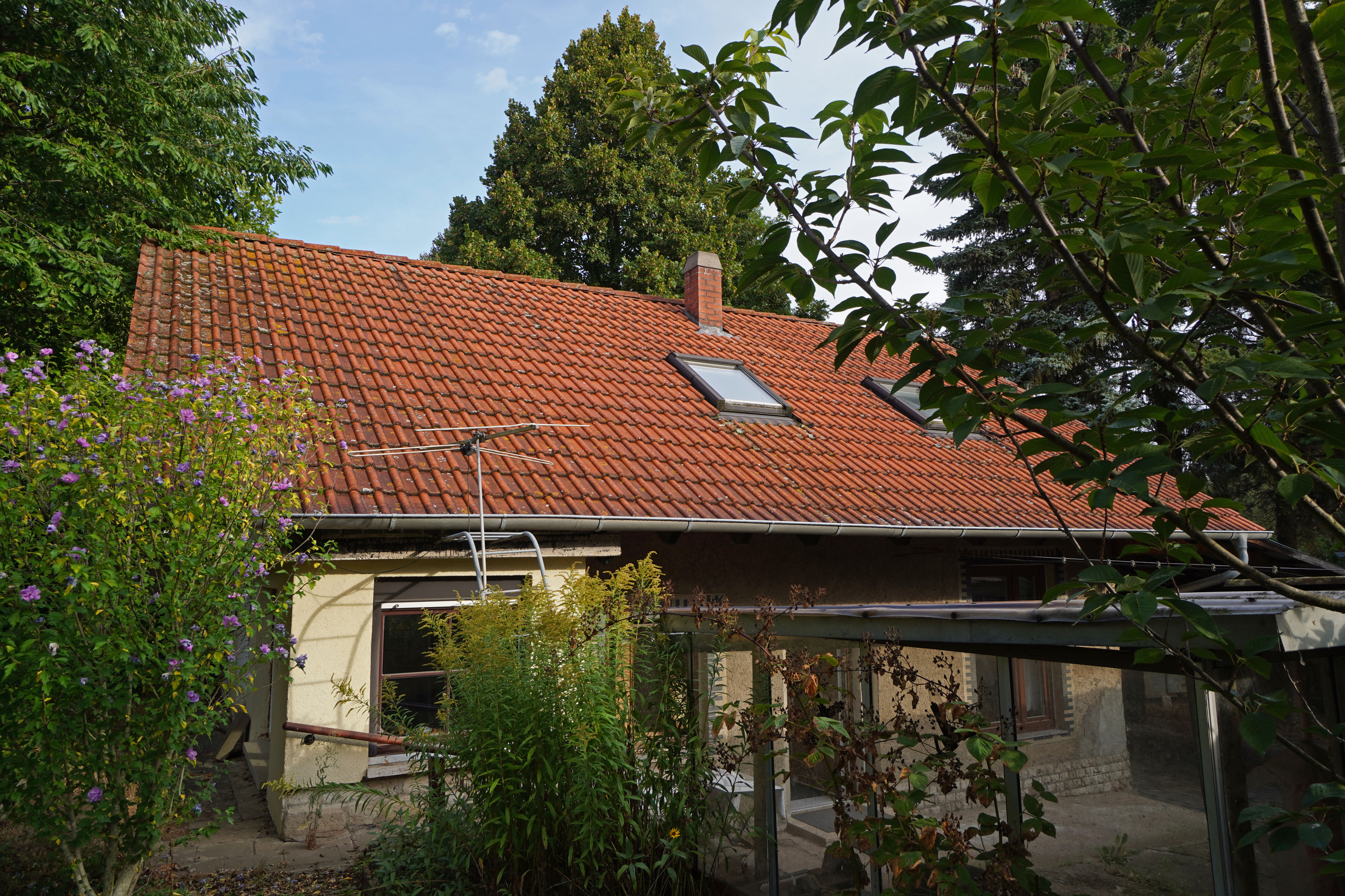 große, südlich ausgerichtete Dachflächen ideal für Solarunterstützung